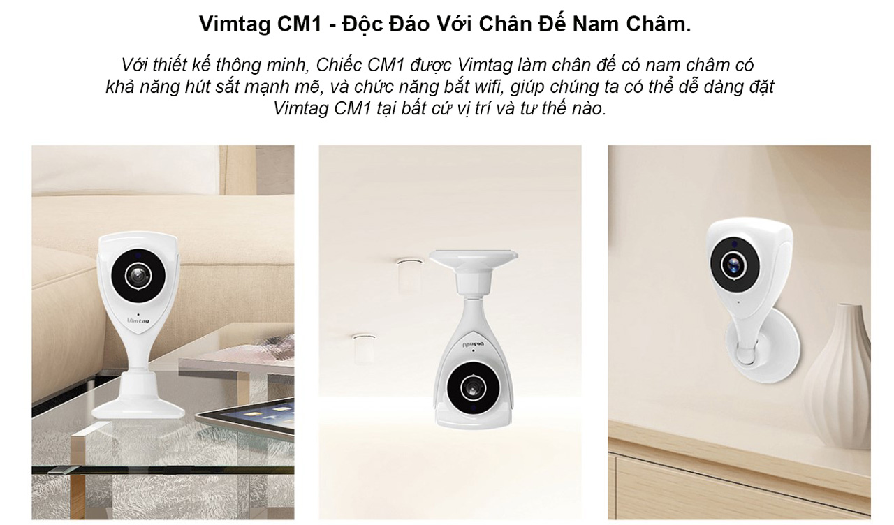 Camera IP wifi Vimtag CM1 - HD 720P