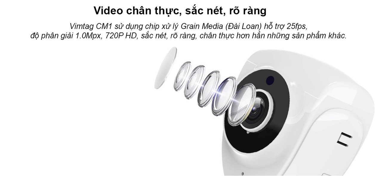 Camera IP wifi Vimtag CM1 - HD 720P