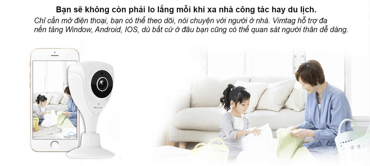 Camera IP wifi Vimtag CM1 - HD 720P