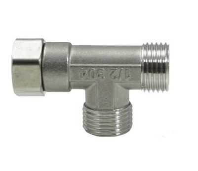 Tê chia nước ren 21 inox 304