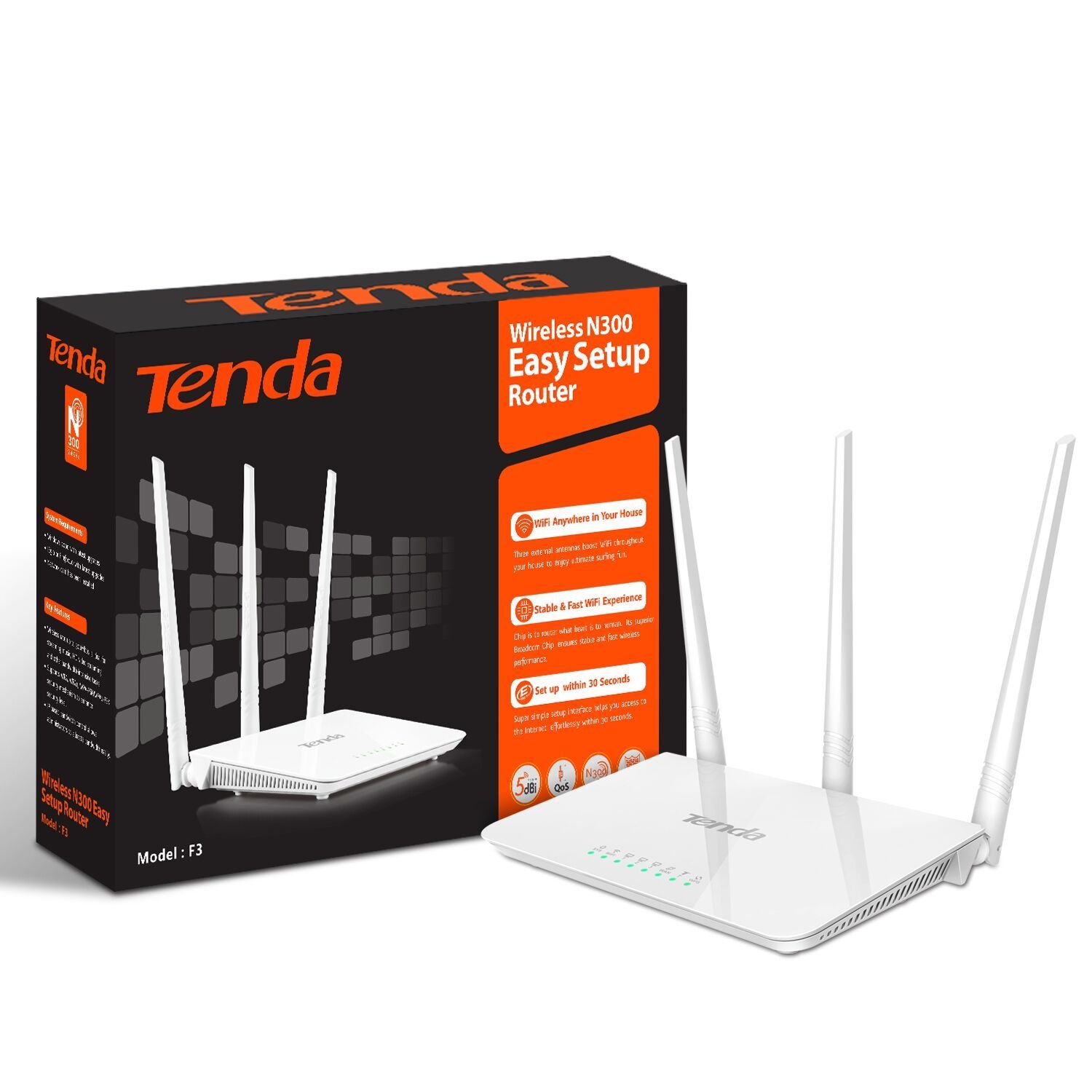 Router modem Phát wifi Tenda F3 - Có Repeater