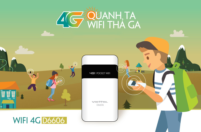 Bộ phát wifi 4G D6606 chính hãng Viettel
