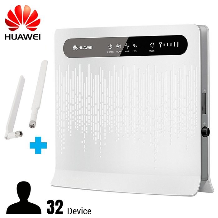 Bộ phát wifi 4G Huawei B593S-22 - Support 4 cổng Lan Model Version 2018 mới nhất tặng kèm 2 ăng ten