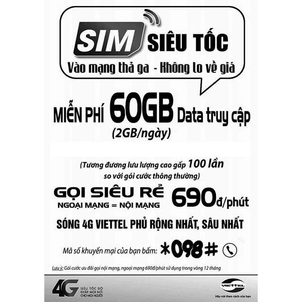 Sim 4G Viettel ST90 siêu khuyến mãi 2GB/ngày