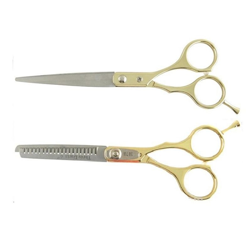 Bộ 2 kéo cắt tỉa thép không gỉ (Gọng vàng) M79