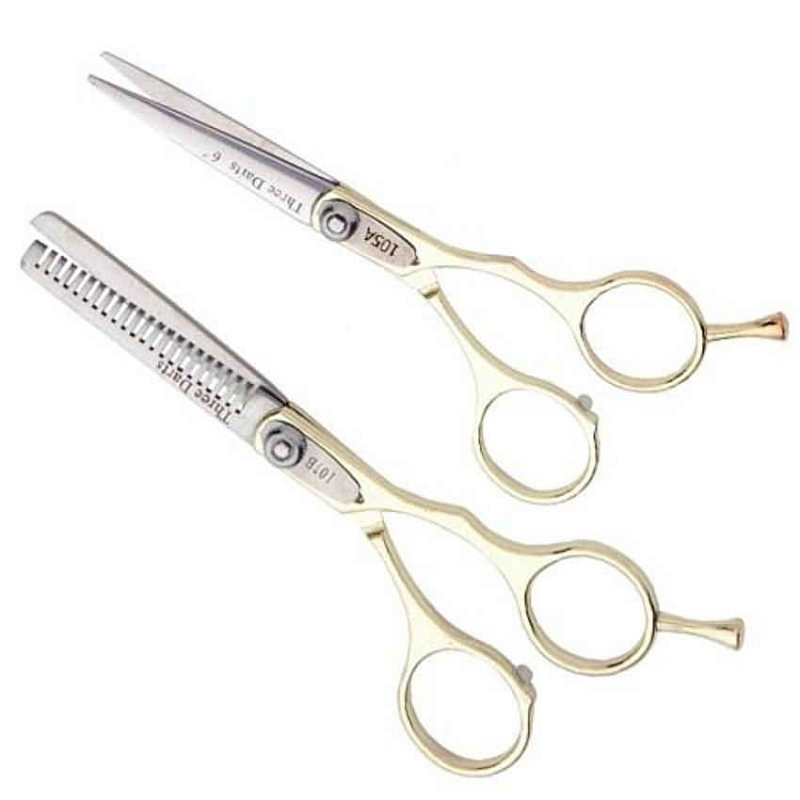 Bộ 2 kéo cắt tỉa thép không gỉ (Gọng vàng) M79