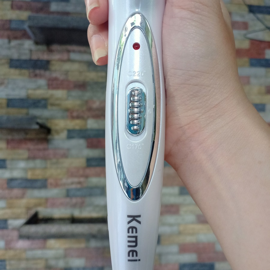 Máy Uốn Tóc Gợn Sóng Làm xoăn tóc 3 trục KEMEI KM 1010 chính hãng cao cấp
