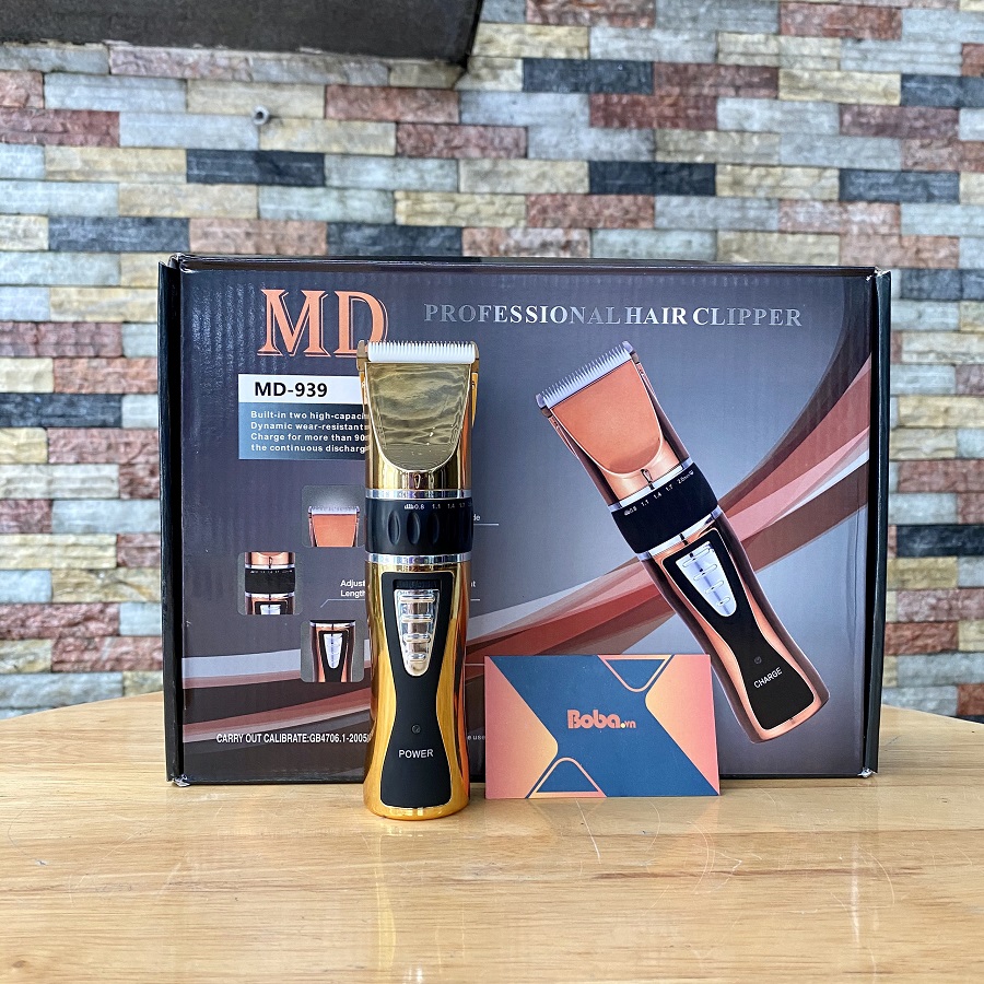 Tông đơ cắt tóc MD 939 lưỡi bằng sứ chuyên cho tiệm tóc