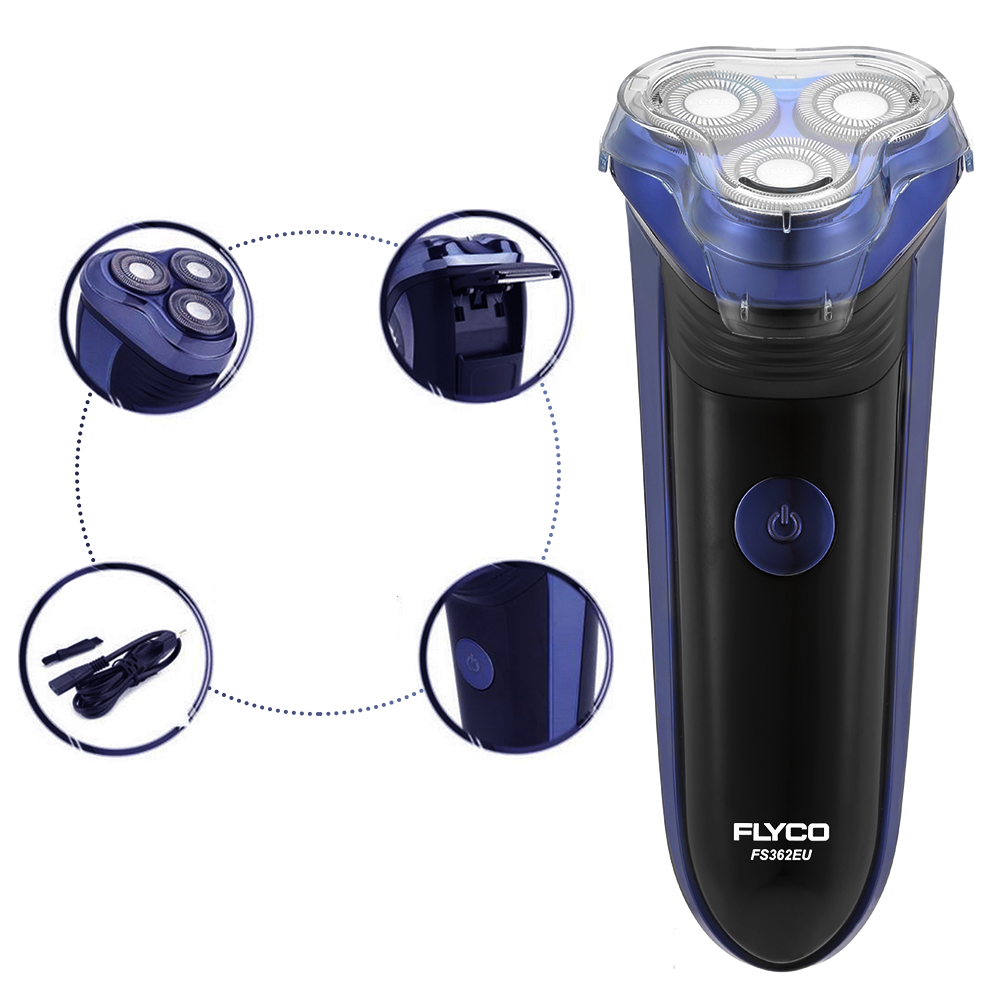 Máy Cạo Râu Flyco FS362 - Thiết kế 3 lưỡi kép chính hãng