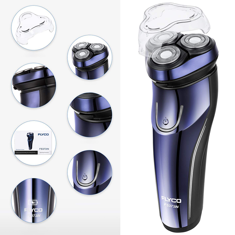 Máy cạo râu đa năng Flyco FS373 - 3 lưỡi kép chính hãng