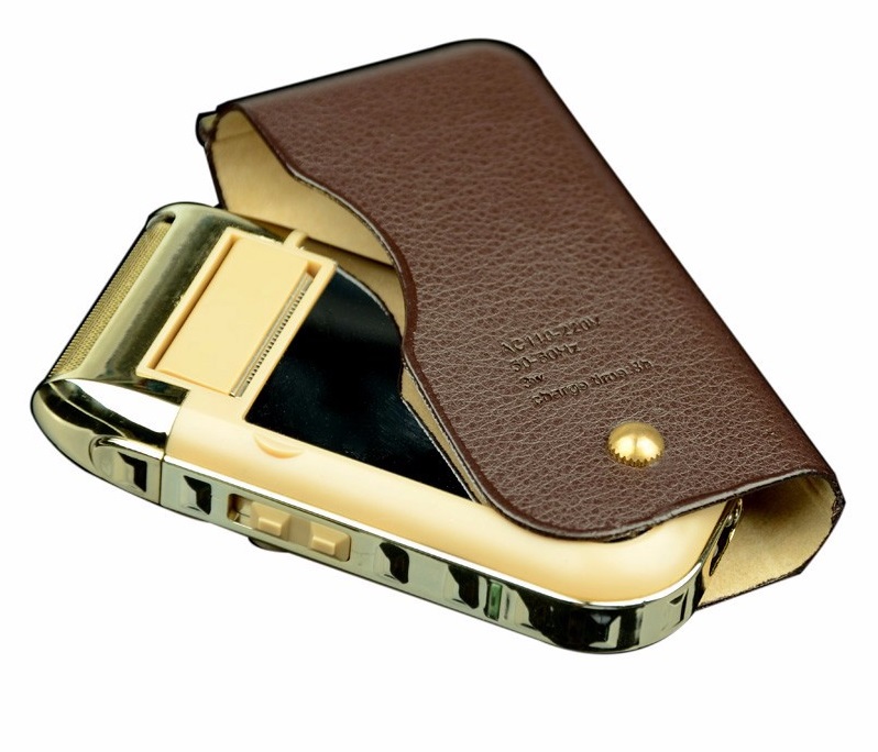 Máy cạo râu cầm tay Kemei KM-5700 giá rẻ - Bao da