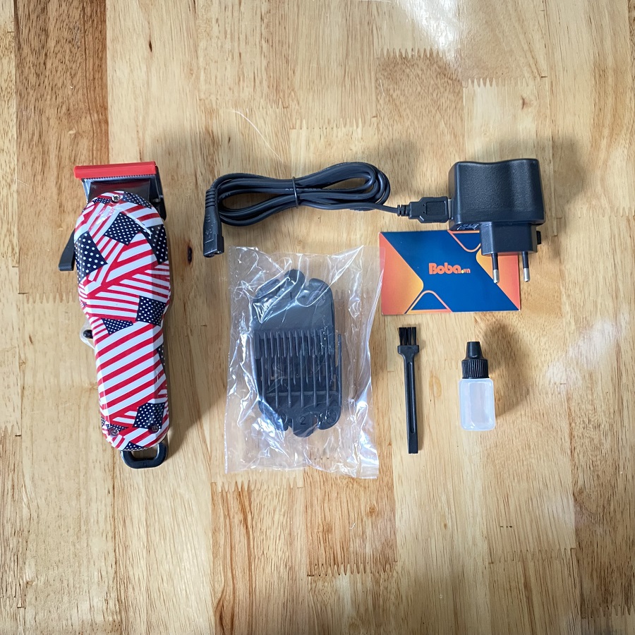 Tăng đơ cắt tóc chuyên nghiệp Kemei hình cờ Mỹ bền và an toàn