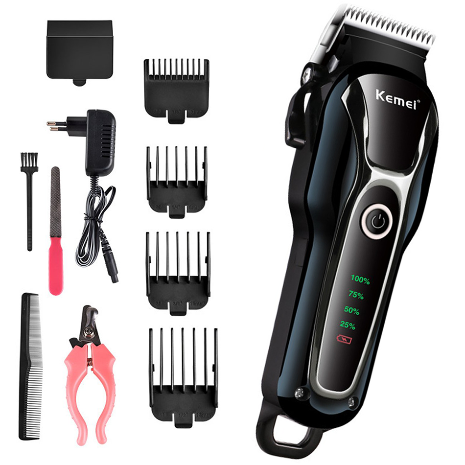 Tông đơ cắt tóc Kemei KM 1991 chính hãng pin sạc Chuyên cắt cho người và thú cưng