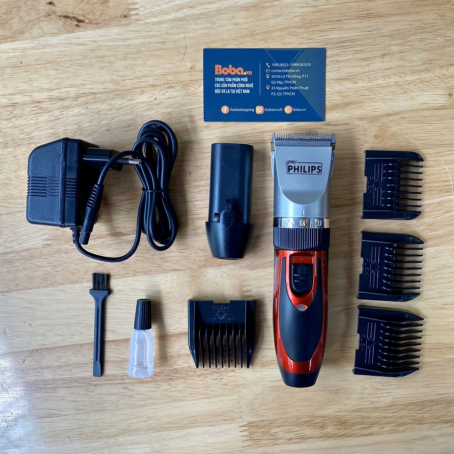 Tông đơ cắt tóc Philips 928 cao cấp - Bộ có sẵn 2 pin