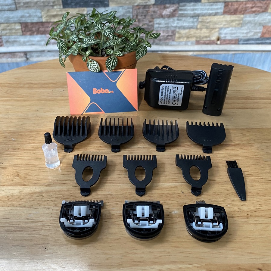 Tông đơ cắt tóc đa năng có 3 đầu cắt cao cấp