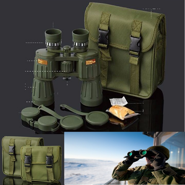 Ống nhòm quân đội Bresee 10x50 Coated Optics Telescope lăng kính BAK4