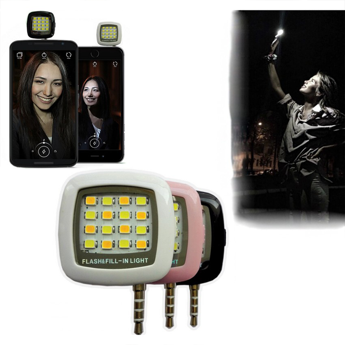 Đèn flash 16 bóng hỗ trợ chụp hình selfie