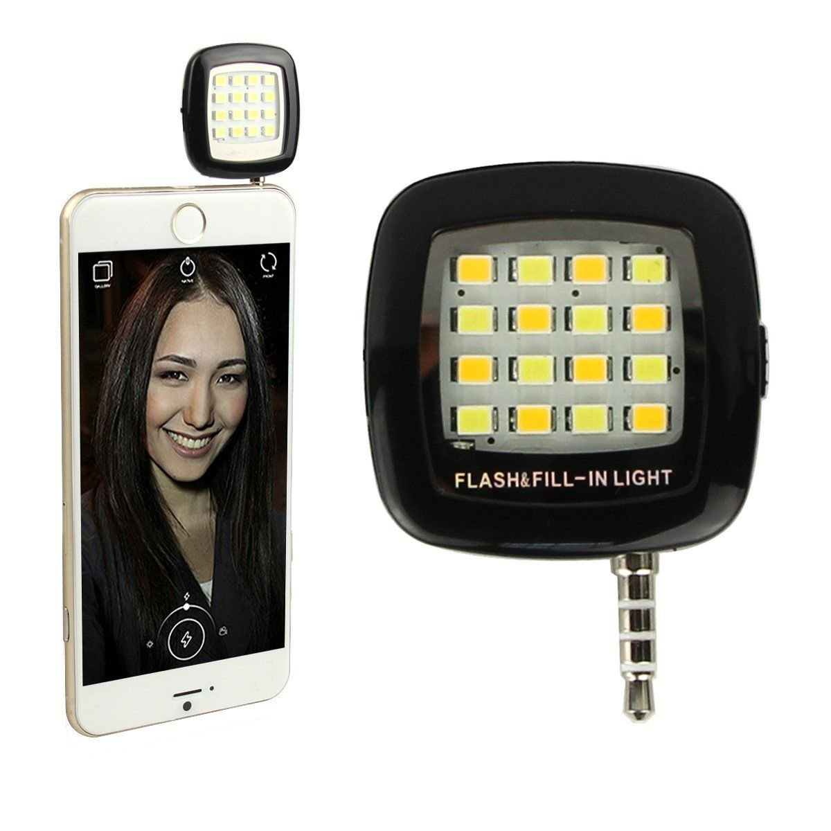 Đèn flash 16 bóng hỗ trợ chụp hình selfie