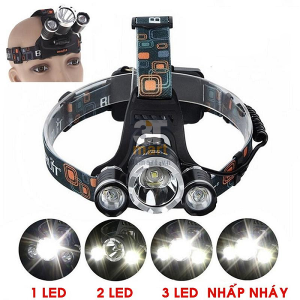 Đèn pin đội đầu CMON POWER 3 bóng LED siêu sáng