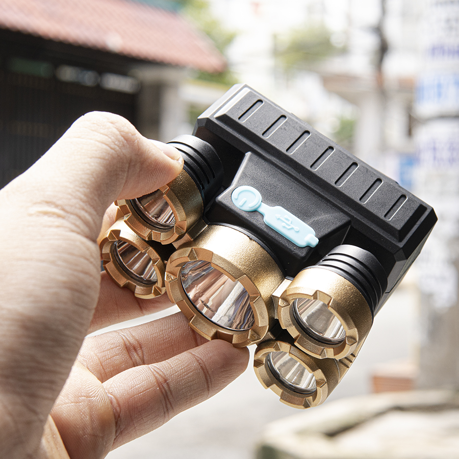 Đèn đội đầu thám hiểm 5 led siêu sáng