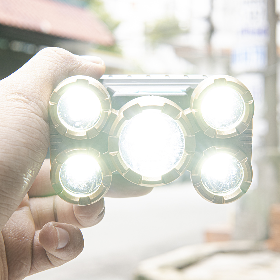 Đèn đội đầu thám hiểm 5 led siêu sáng