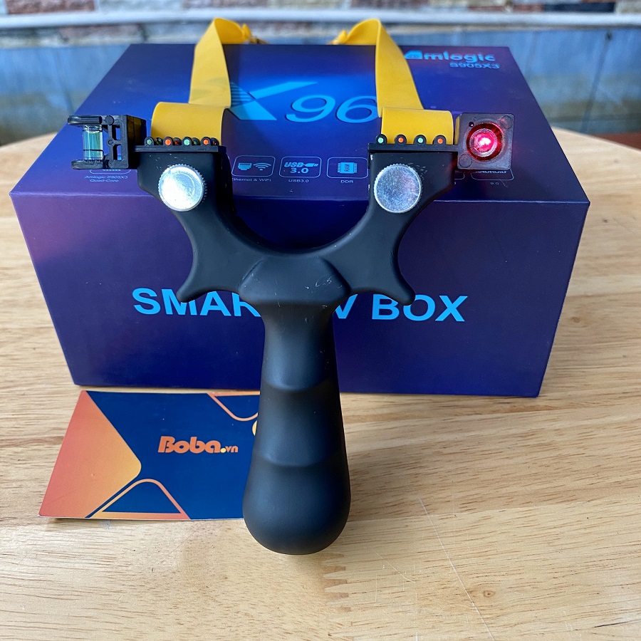 Ná súng cao su nhựa đen ABS có laze