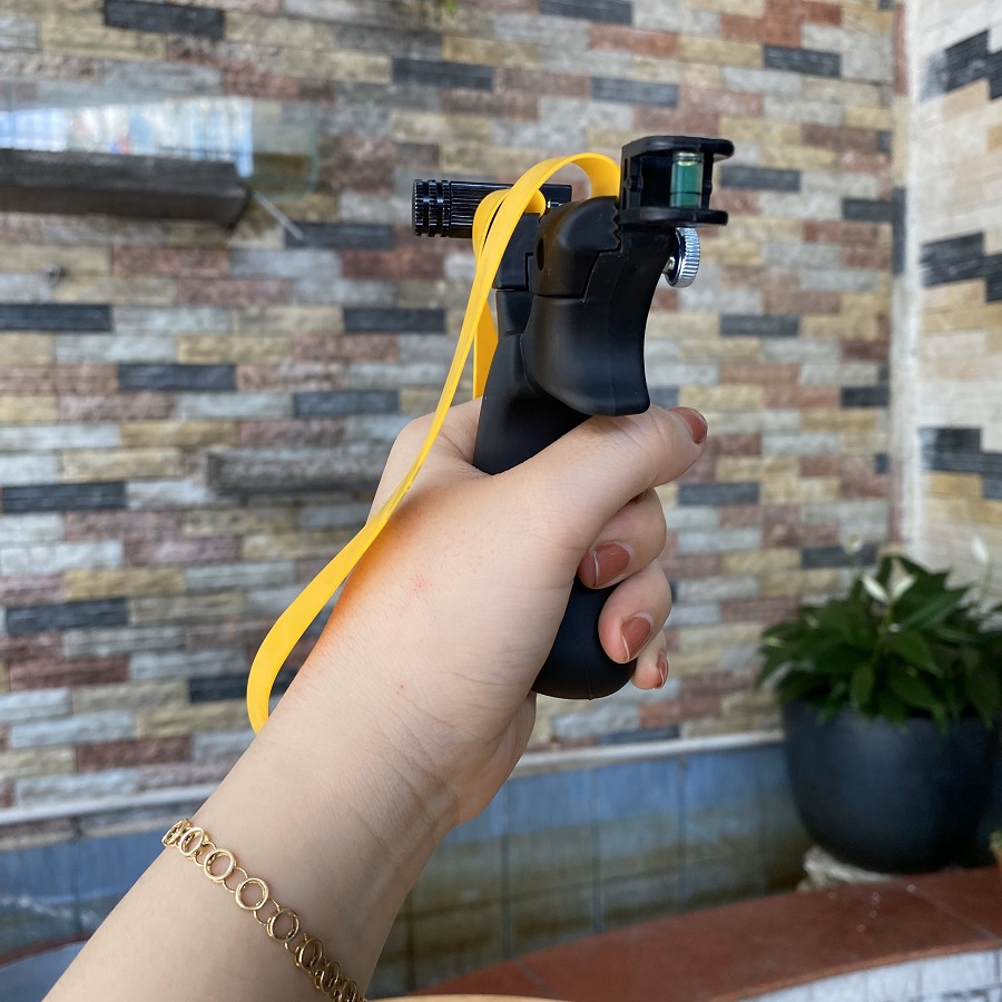 Ná súng cao su nhựa đen ABS có laze