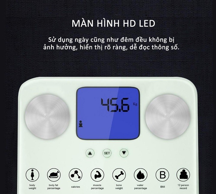 Cân đo sức khỏe và phân tích lưỡng mỡ có chỉ số bmi AlphaS