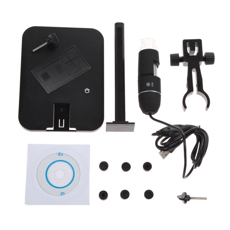 Camera nội soi mini đầu dò hiển thị chất lượng 2MP có 8 đèn LED, phóng đại 1000x + giá đỡ TX863