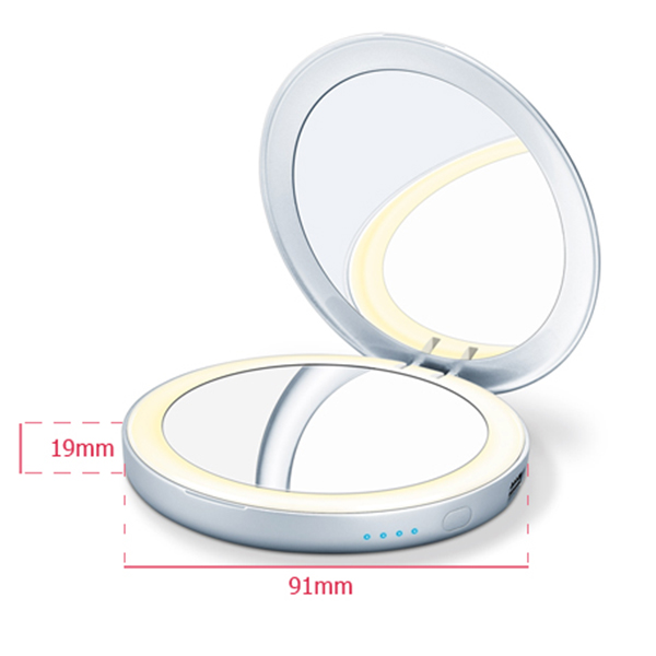 Gương trang điểm cầm tay Beurer BS39 Zoom 3 lần - Pin 3000Mah