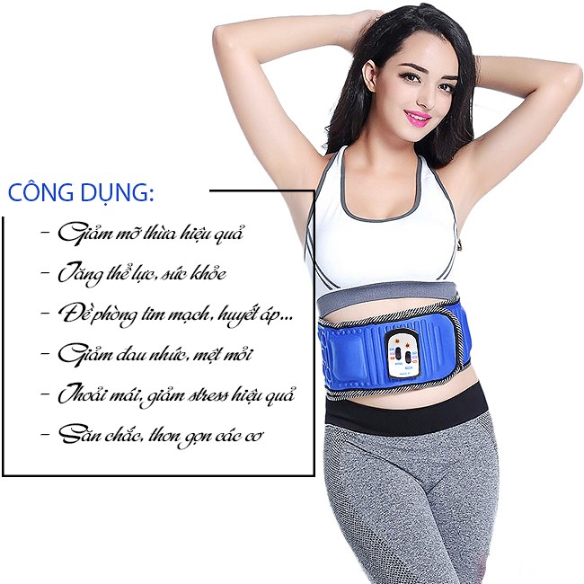 Đai massage bụng X5 thon gọn eo 3 chế độ