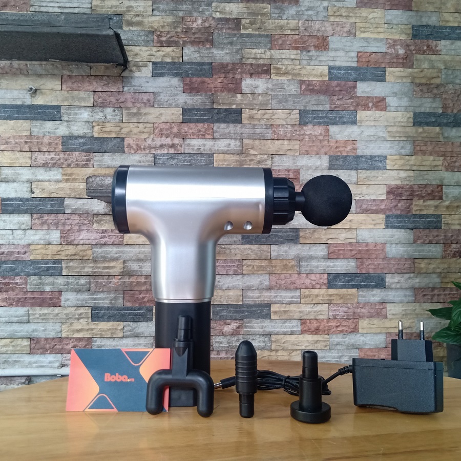 máy massage cầm tay mini giãn cơ bắp fascial gun công nghệ Nhật Bản