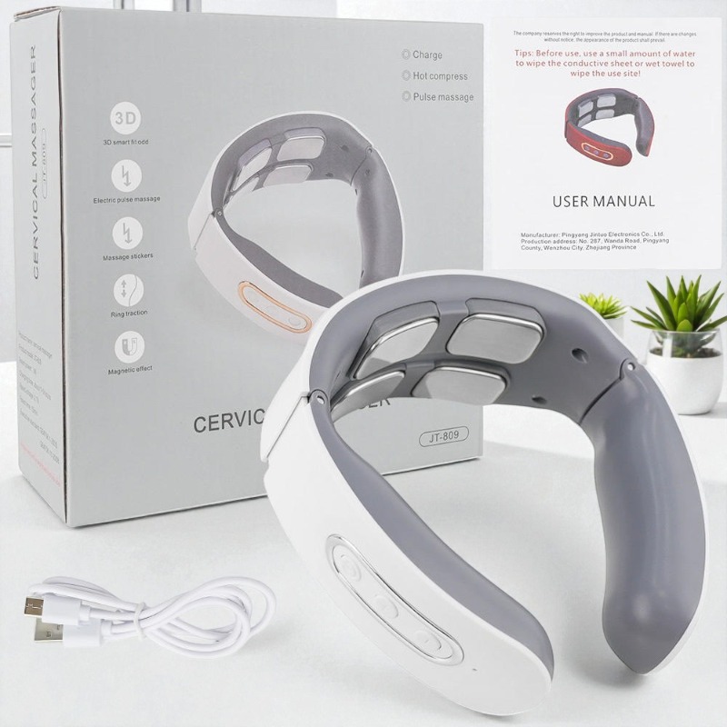 Máy Massage Đốt Sống Cổ 4D với 4 Đầu Massage 12 Mức Điều Chỉnh