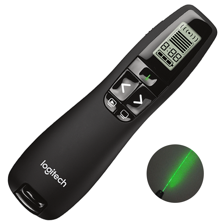 Bút trình chiếu slide Logitech R800 tia xanh