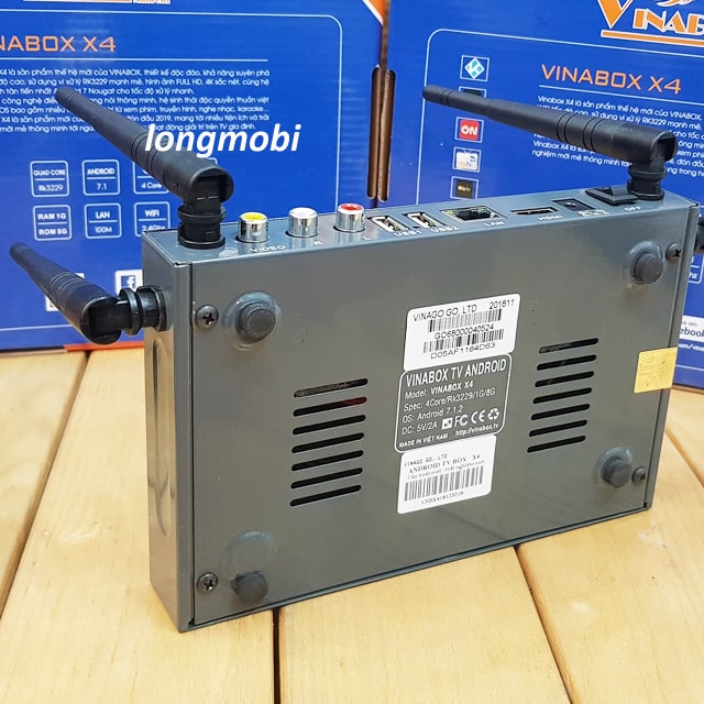 VinaBox X4 2019 Android 7.1  Ram 1G hỗ trợ 4 râu wifi mạnh mẽ Dolby Google Assistant