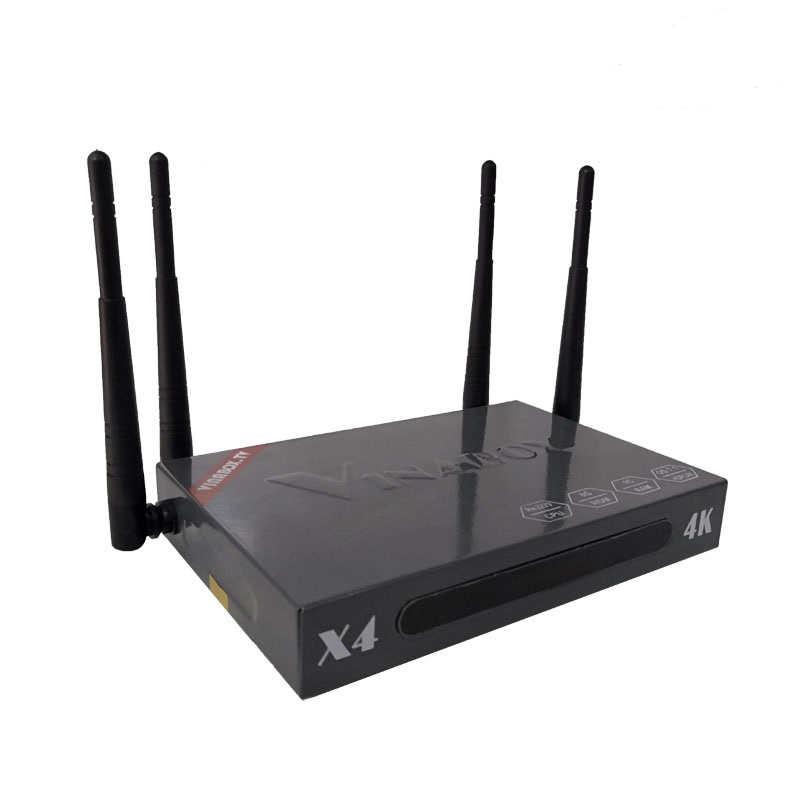 VinaBox X4 2019 Android 7.1  Ram 1G hỗ trợ 4 râu wifi mạnh mẽ Dolby Google Assistant