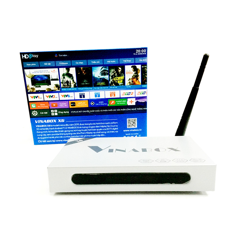 VinaBox X6 2019 - Ram 2G  hỗ trợ tìm kiếm bằng giọng nói