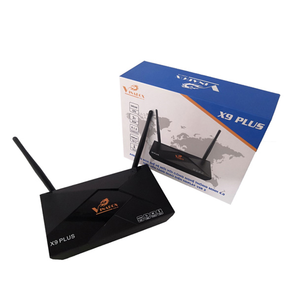 Vinabox X9 Plus tháng 12- 2021 - Android 10.1 hỗ trợ tìm kiếm bằng giọng nói cấu hình mạnh mẽ 4K HDR