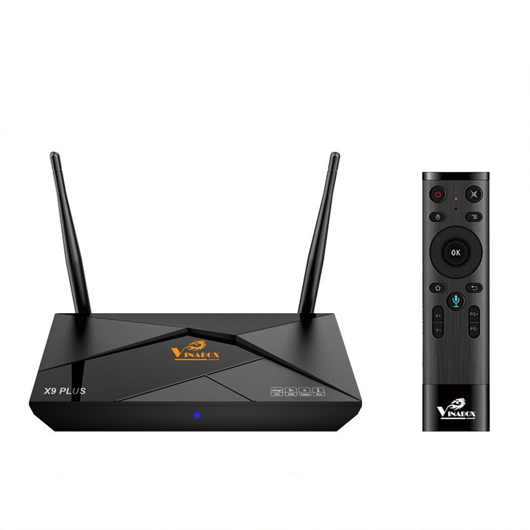 Vinabox X9 Plus tháng 12- 2021 - Android 10.1 hỗ trợ tìm kiếm bằng giọng nói cấu hình mạnh mẽ 4K HDR