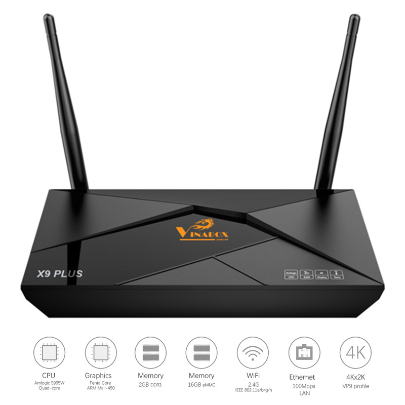 Vinabox X9 Plus tháng 12- 2021 - Android 10.1 hỗ trợ tìm kiếm bằng giọng nói cấu hình mạnh mẽ 4K HDR