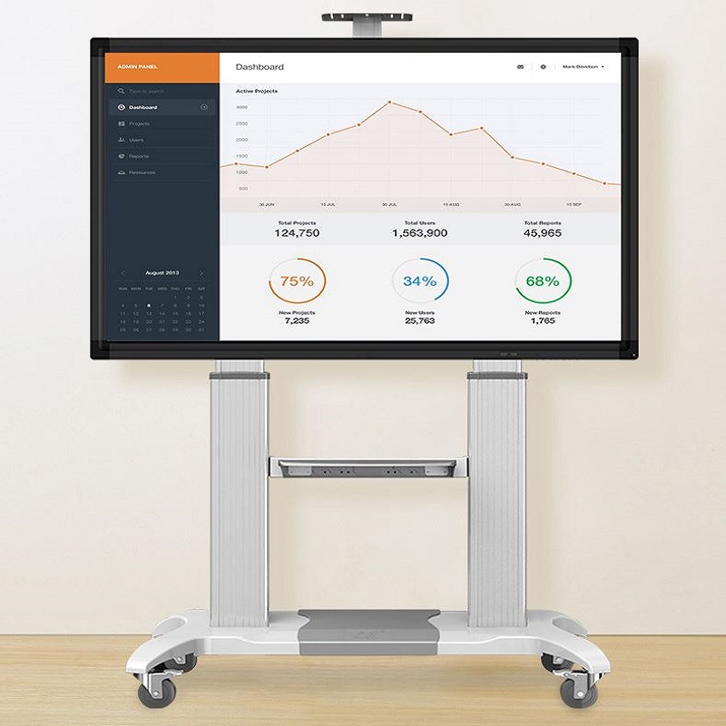 Khung treo cột tivi di động CF100 nhập khẩu 70 đến 110 inch màu xám