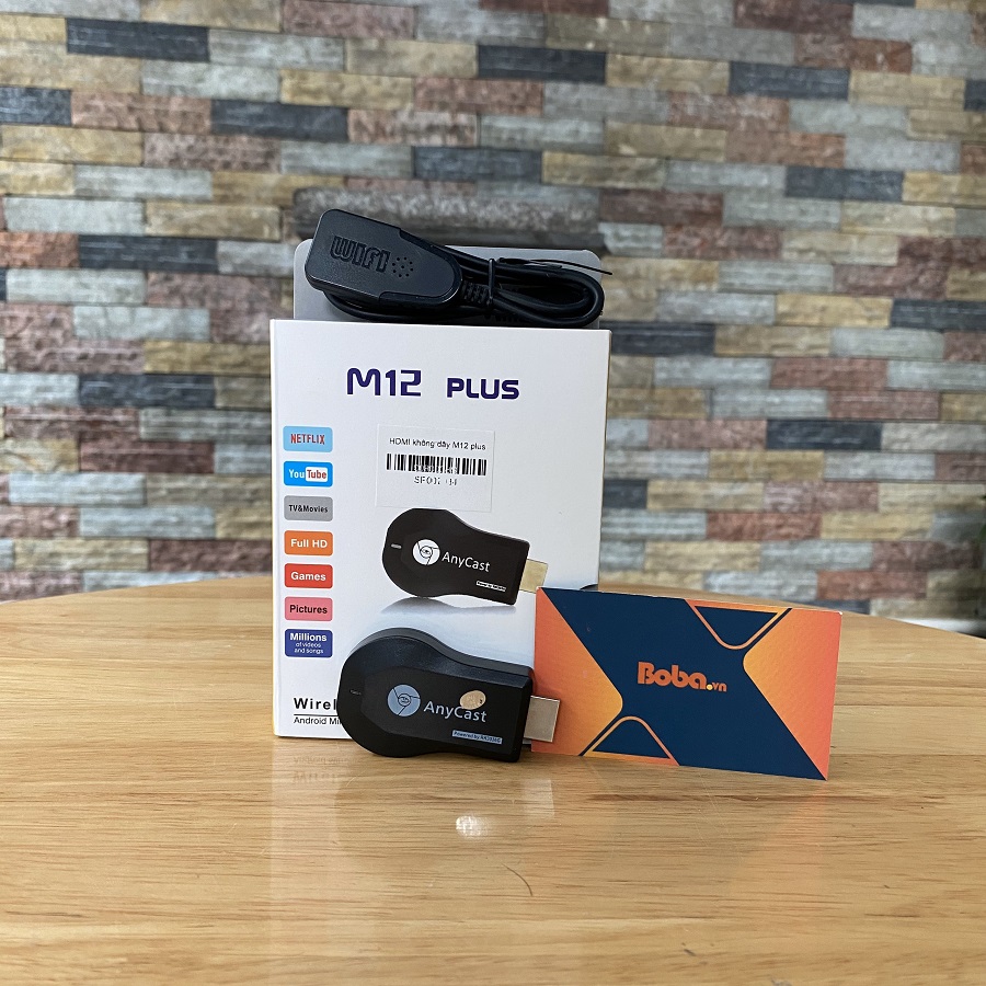 HDMI không dây Anycast M12 Plus tốc độ siêu nhanh