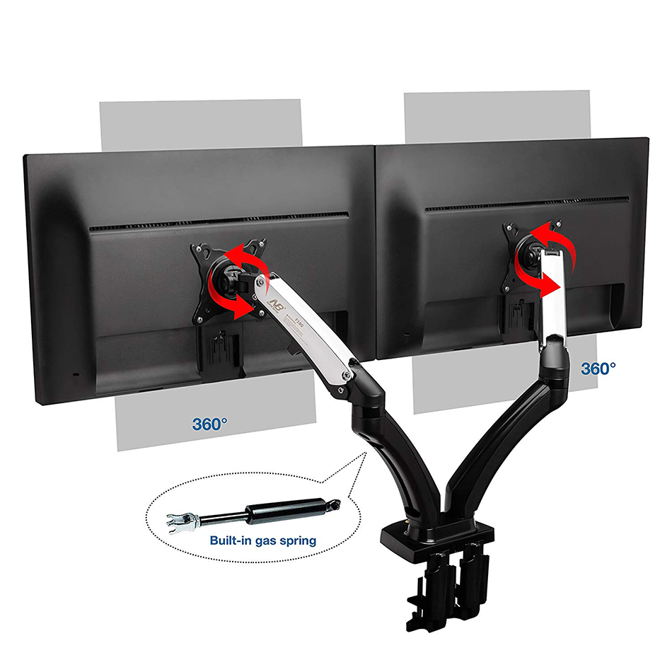 Giá treo 2 màn hình tivi máy tính F180 (17 - 27 inch)