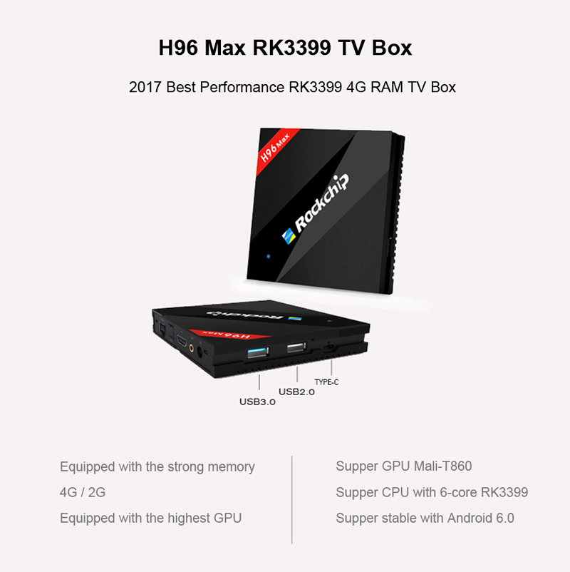 Android Box H96 Max - 4GB Ram 32GB Rom RK3399 khủng nhất hiện nay