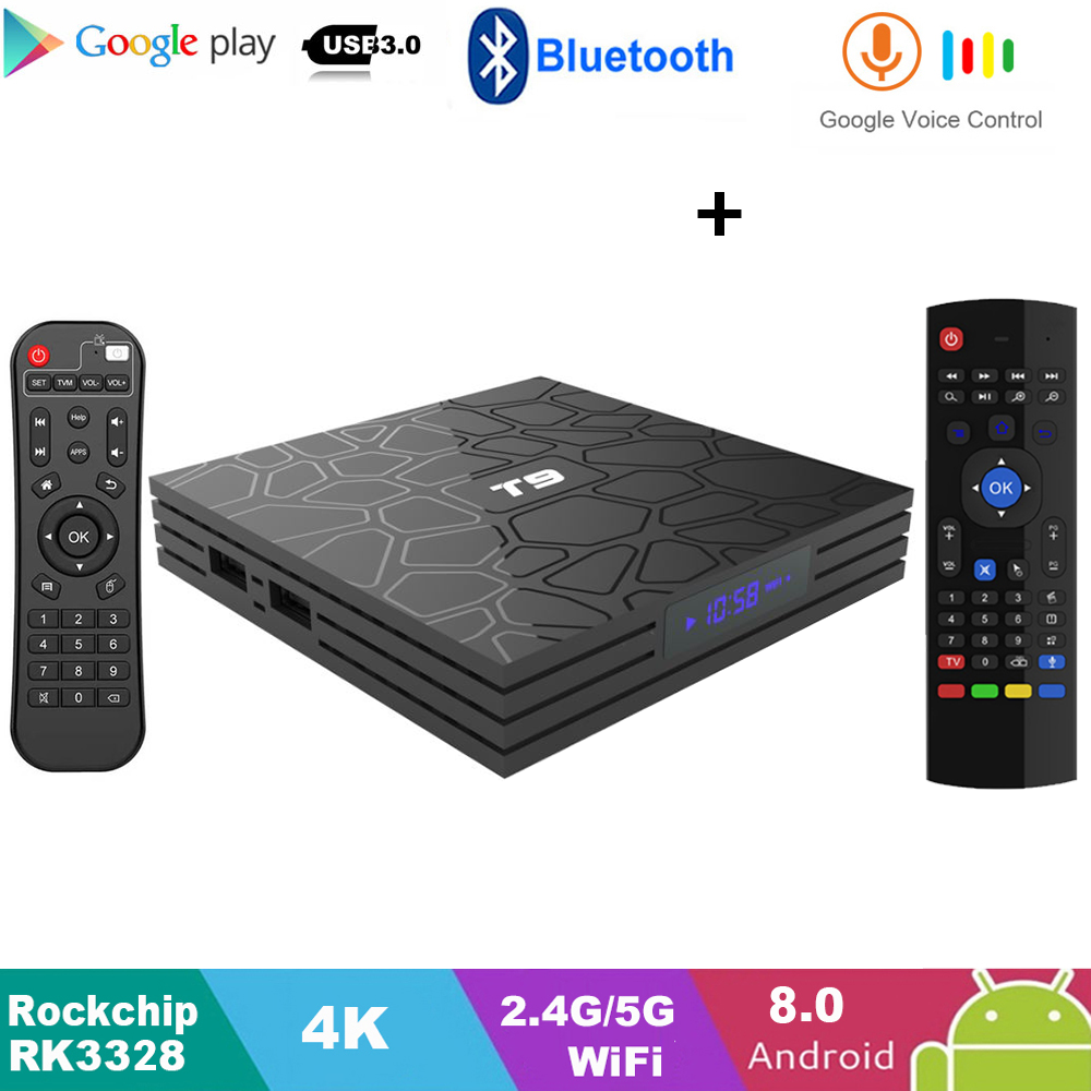 Combo Android Box Tanix T9 Ram 4GB Rom 64GB RK 3328 - Chuột bay KM800V