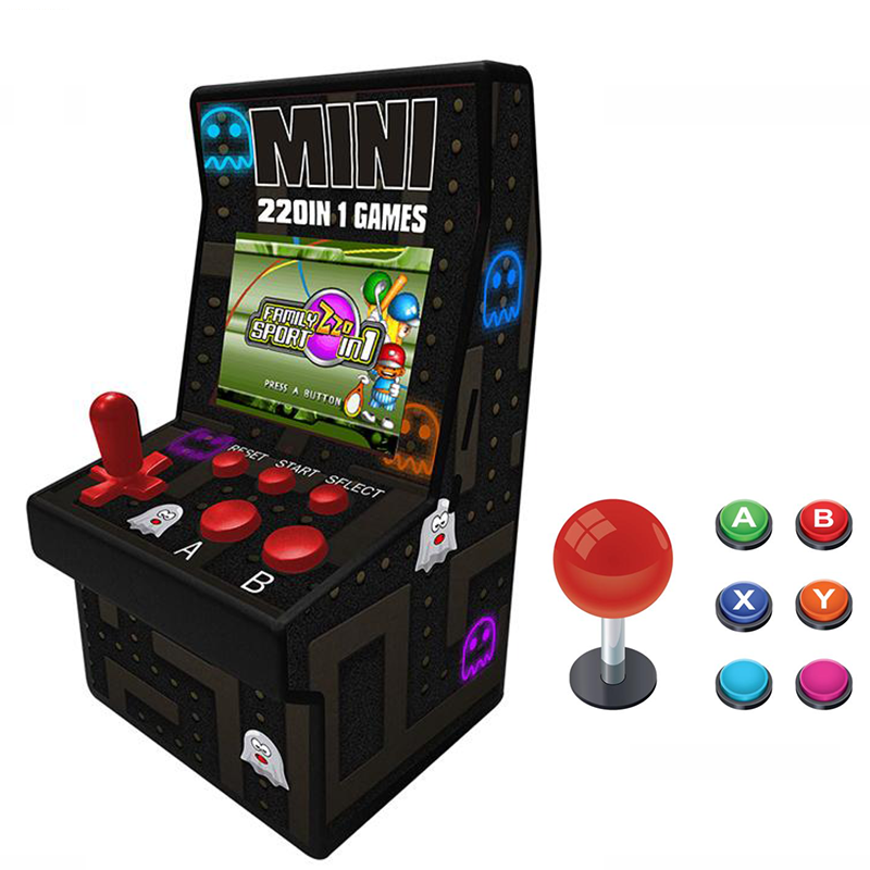 Máy chơi game thùng Mini Arcade Games Console - Tích hợp 220 Game siêu thị 16 Bit