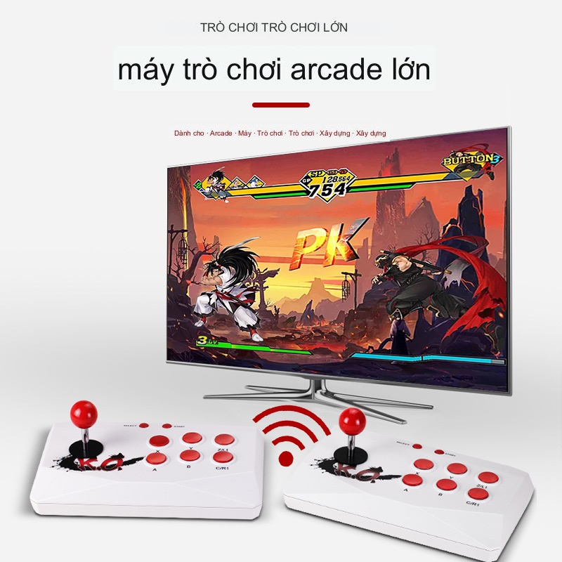 Máy chơi game TV gia đình X6 cần điều khiển độ nét cao tay cầm điều khiển arcade 2.4GH