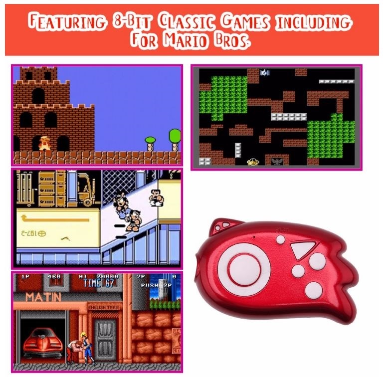 Tay cầm chơi game Mini Super 8 Bit Classic với 89 trò chơi