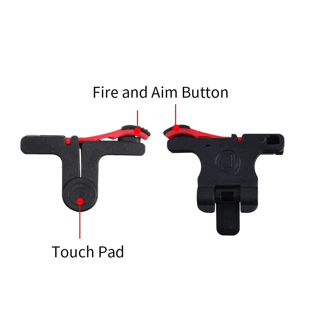 Bộ 2 nút bắn PUBG FF  Call of duty - D9 - Nền đen viền đỏ bắn êm ái