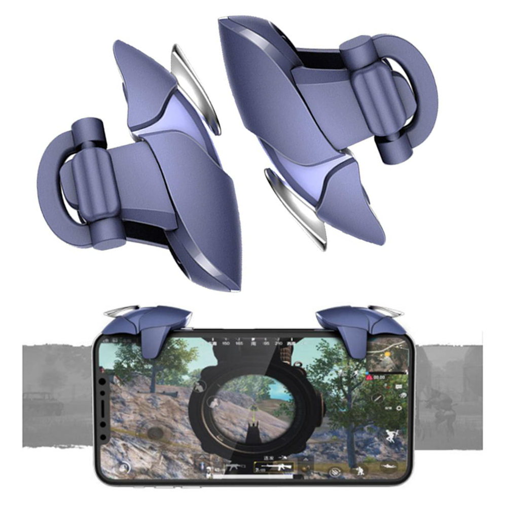 Nút bắn PUBG  Call of duty - cao cấp kim loại CH-5 Blue Shark